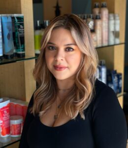 Hair color professional Crystal Velazquez